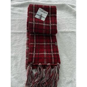 Muk Luks Red Plaid Scarf NWT